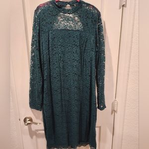 Lane Bryant Jade Green Lace Dress
